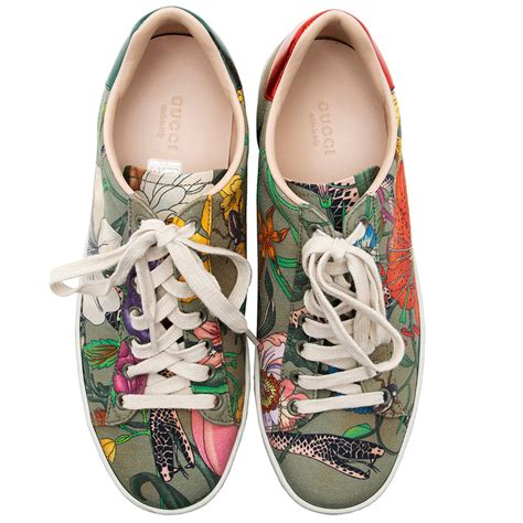 gucci flora snake sneaker|gucci embroidered snake sneakers.